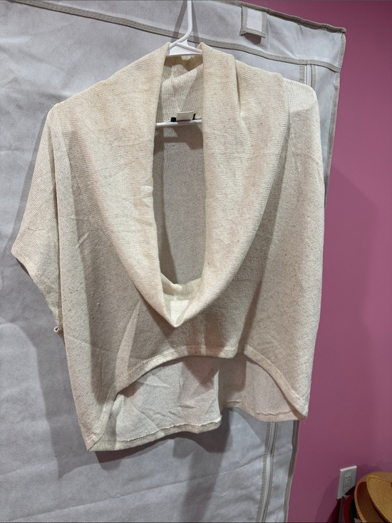 Dots Sweaters - Cream Cowl Neck Women's Sweater
